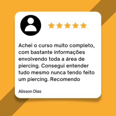 depoimento do curso de body piercing com mentoria